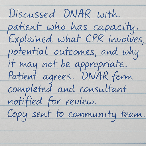 DNACPR documentation sample