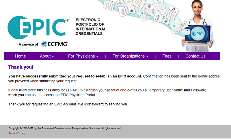 EPIC Verification for GMC registration after PLAB exam steps