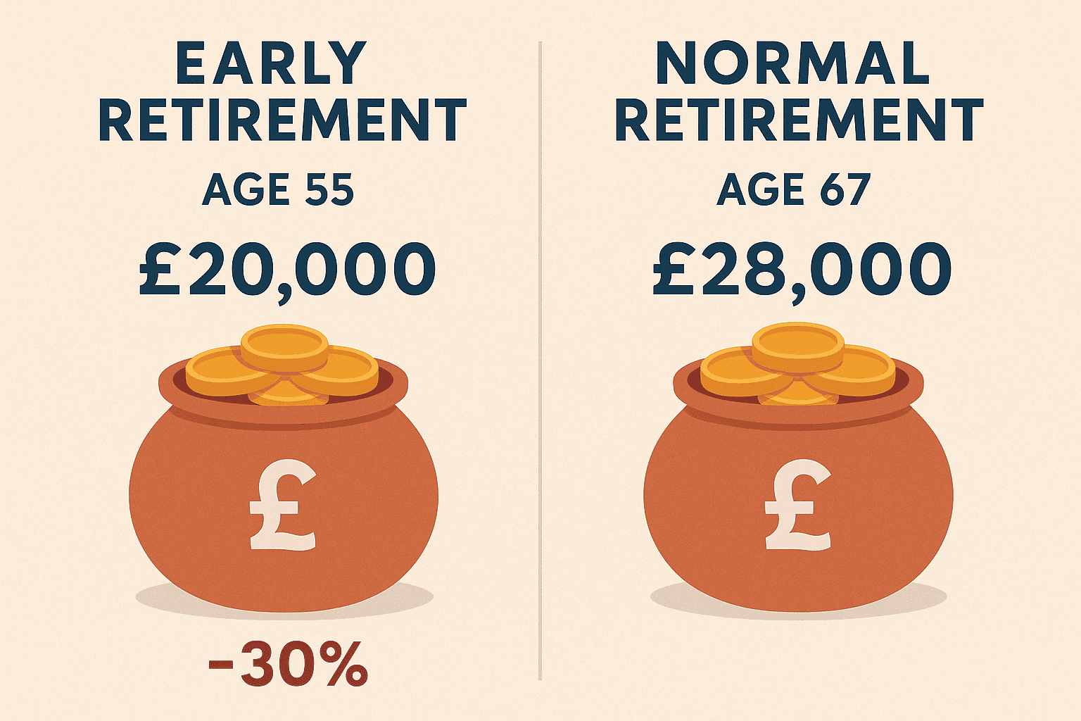 Early Retirement vs Normal Retirement Comparison