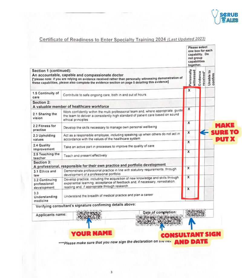 How to Fill Crest Form Page 3 MSRA Exam