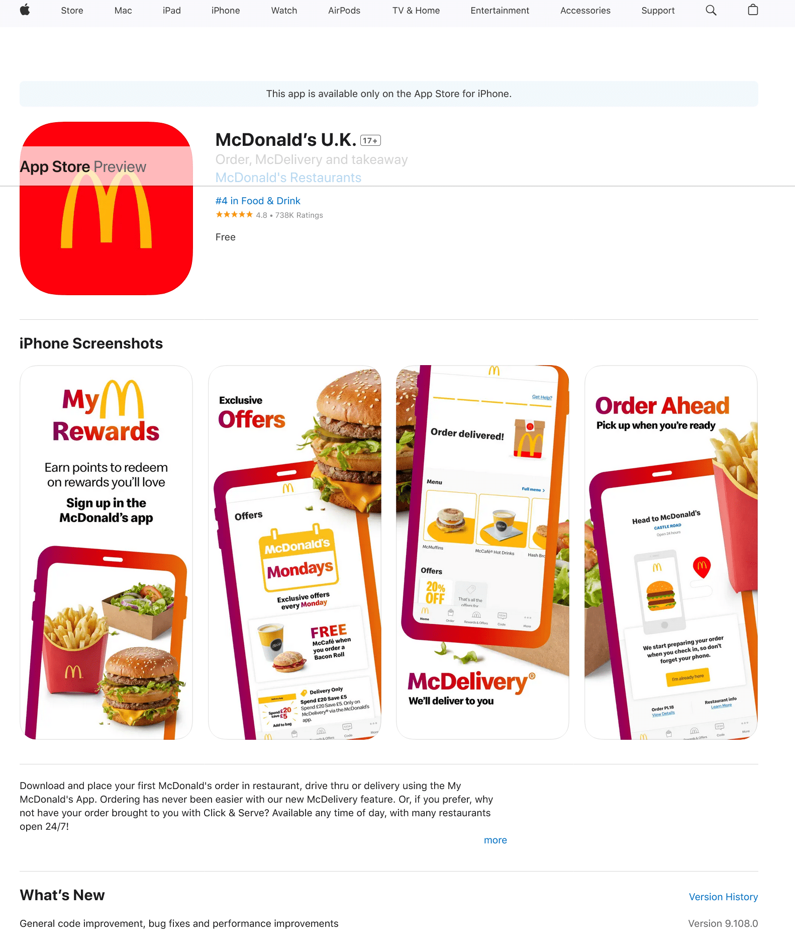 McDonalds NHS Discount App