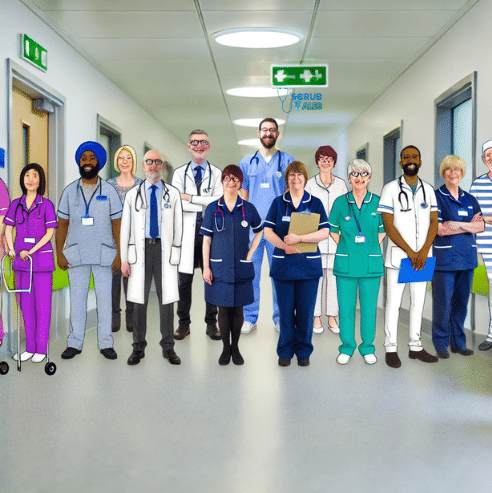 NHS Staff Roles different colour dress codes