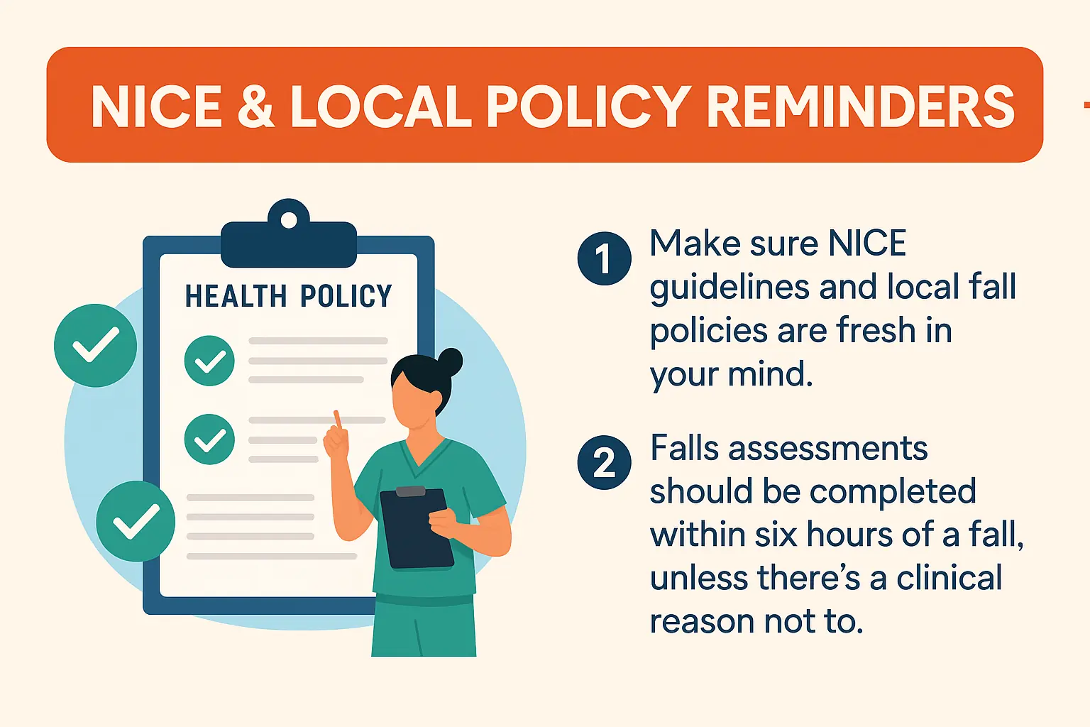 NICE Guidelines for Post-falls assessment