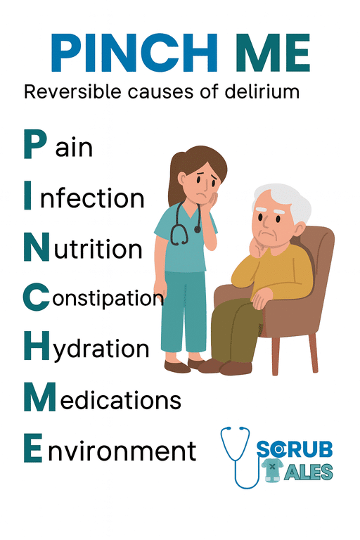 PINCH ME mnemonic for Causes of Delirium