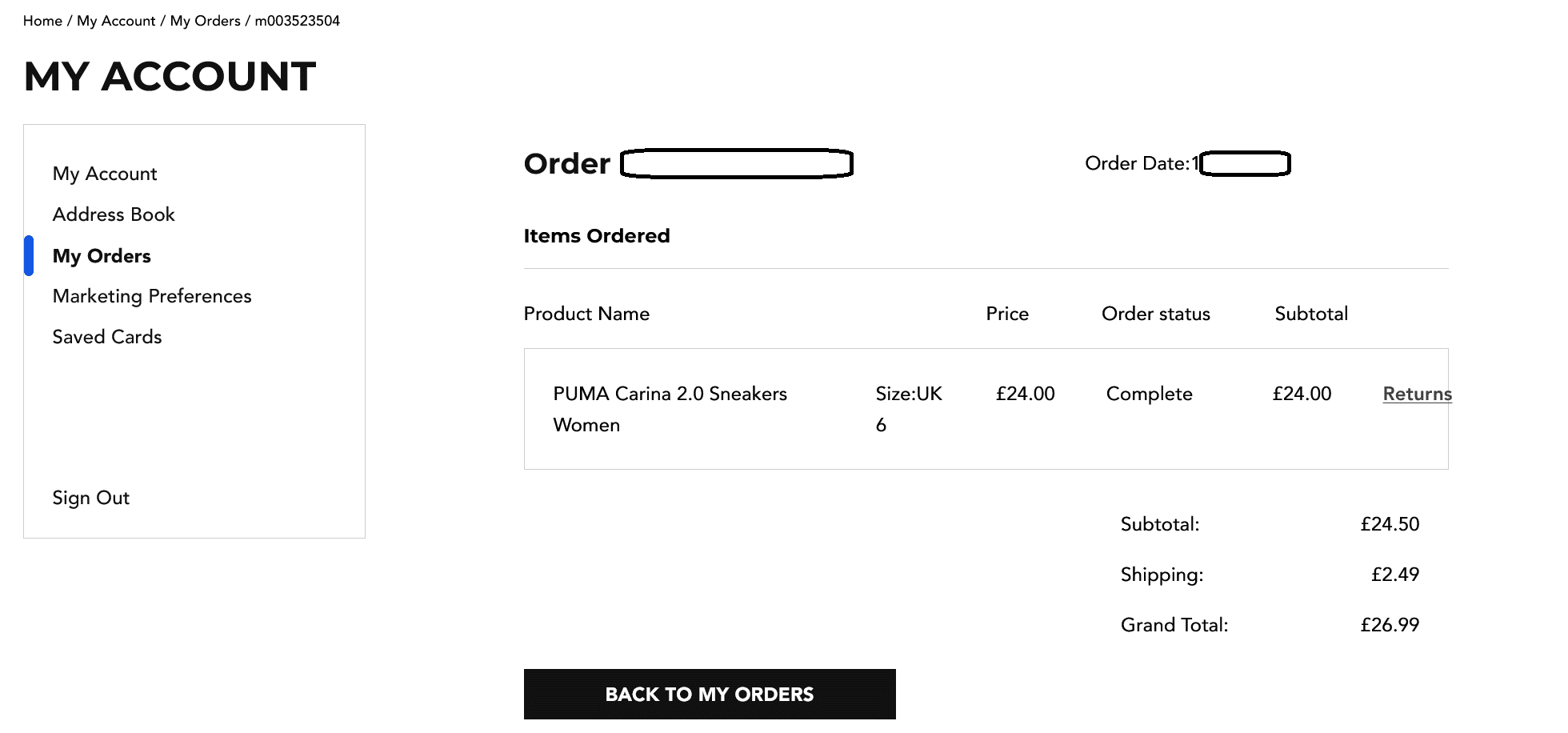 SecretSales review order