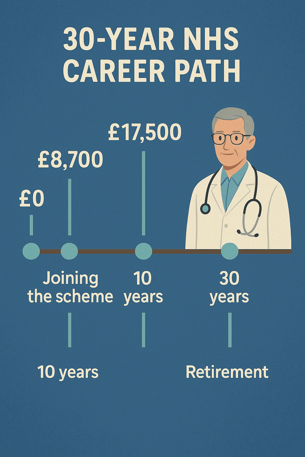how much nhs pension will i get after 30 years